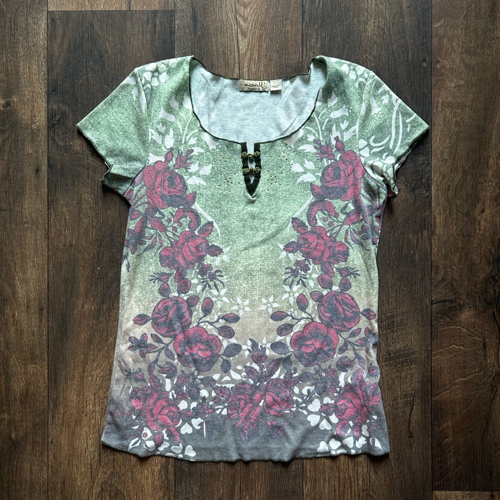 Vintage Floral Blouse